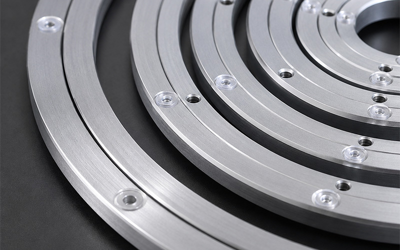 Aluminum turntable detail